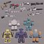 Pacchetto risorse low poly a tema fantascientifico