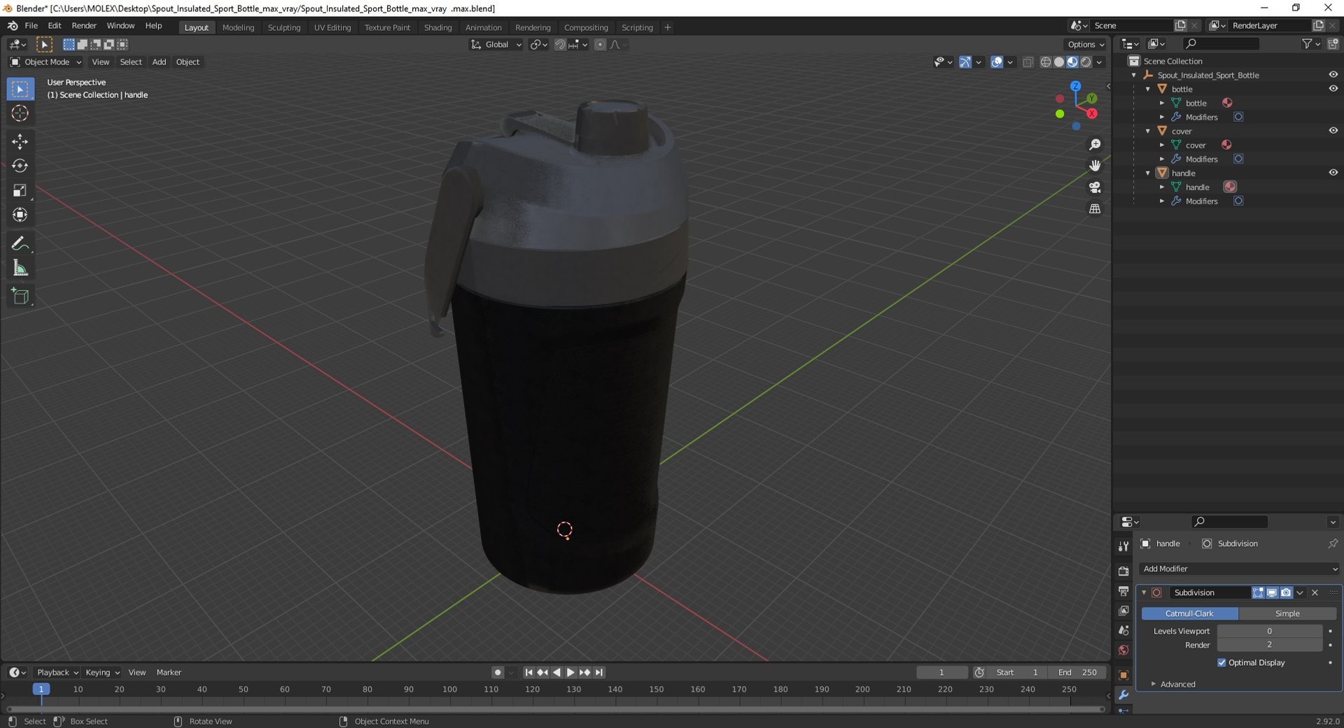 3D Spout Insulated Sport Bottle model https://p.turbosquid.com/ts-thumb/H7/uOrK2f/uC/spoutinsulatedsportbottlevray3dmodel022/jpg/1701293285/1920x1080/fit_q87/c76ee625a9b84e20bc00abfbd469874e299d7761/spoutinsulatedsportbottlevray3dmodel022.jpg