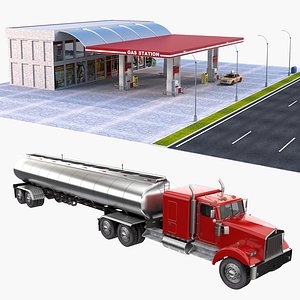 Gas Station and Fuel Tank