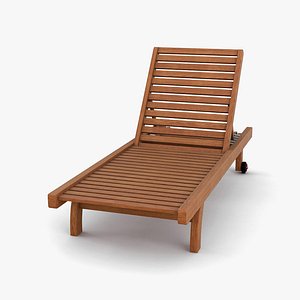 Wooden Beach chair 3D