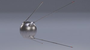 Space satellite Sputnik-1 3D model