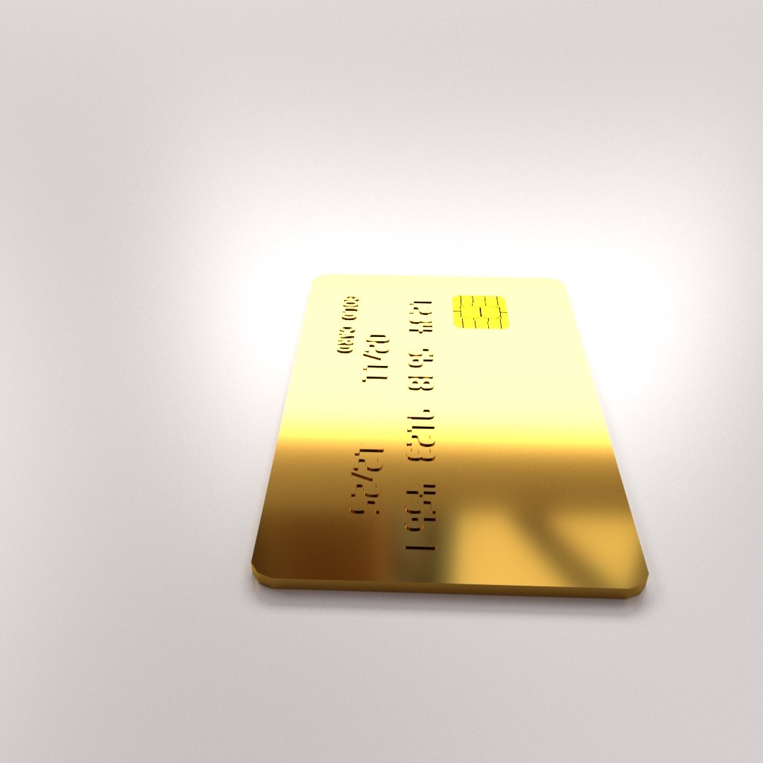 Gold card 3D model - TurboSquid 1238031