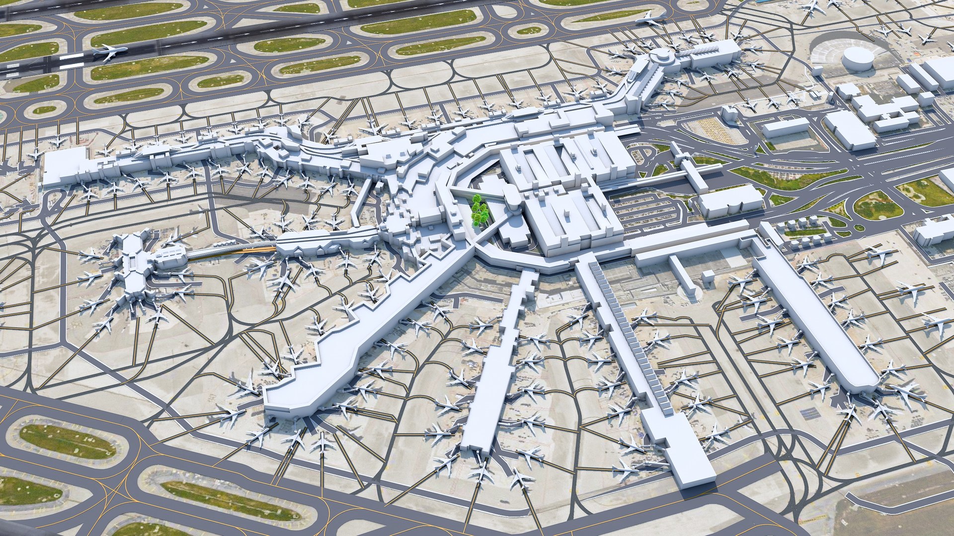 3D Miami Airport Model TurboSquid 2005512