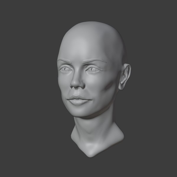 女性の頭3dモデル Turbosquid