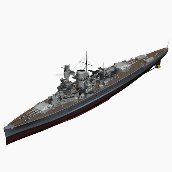 ポケット戦艦シェアードイツ海軍WW23Dモデル - TurboSquid 921993