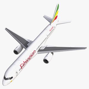 Boeing 757-200 Ethiopian Airlines Rigged 3D Model