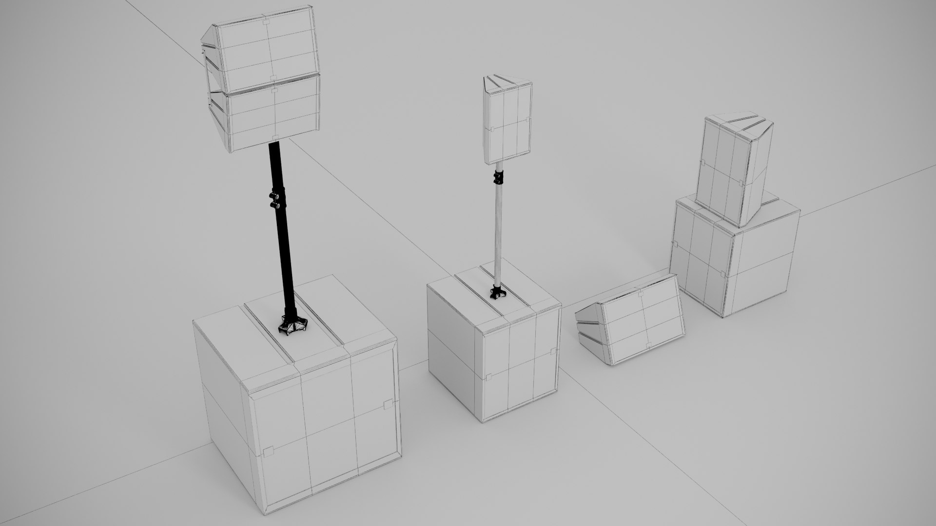 3D Model Concert Sound System - TurboSquid 2032702