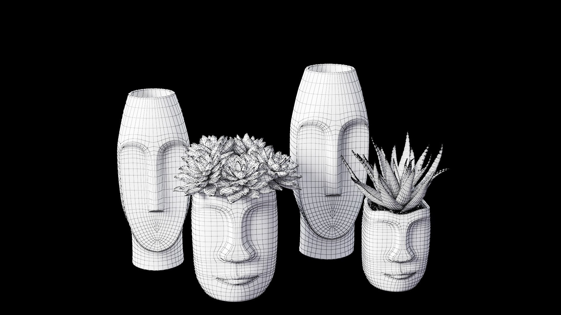 Decor Set Vase 3D - TurboSquid 1901922