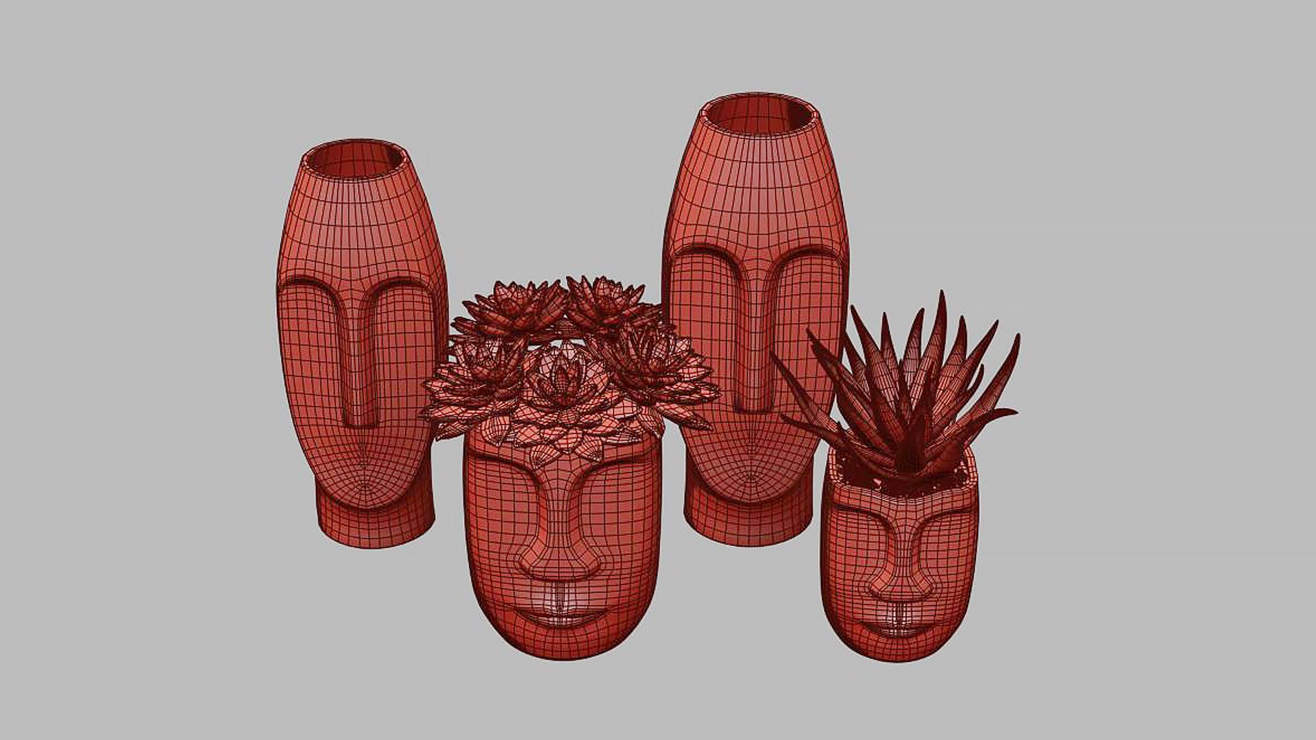 Decor Set Vase 3D - TurboSquid 1901922