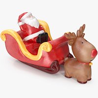 Santa Claus with Sleigh Decorative Figurine 3