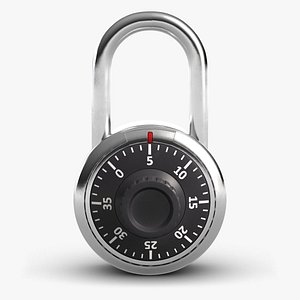 3D padlock closed 4