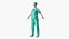 Medical Nurse Character A Pose with Stethoscope Fur