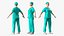 Medical Nurse Character A Pose with Stethoscope Fur