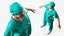 Medical Nurse Character A Pose with Stethoscope Fur