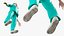 Medical Nurse Character A Pose with Stethoscope Fur