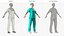 Medical Nurse Character A Pose with Stethoscope Fur