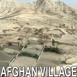 3d model afghan houses village afghanistan