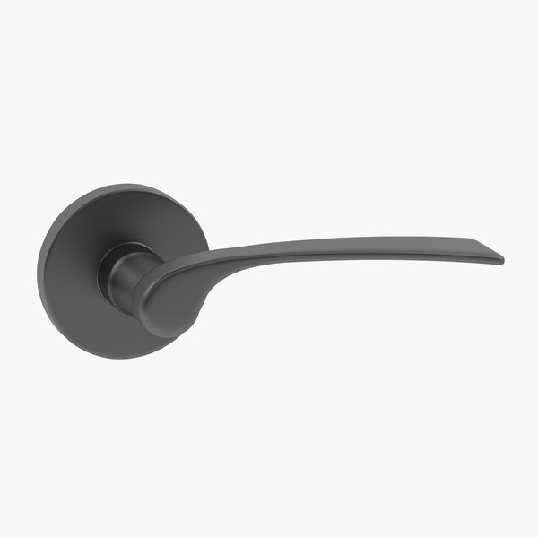 3D Urfic Como Door Handle Matt Black TurboSquid 1932490