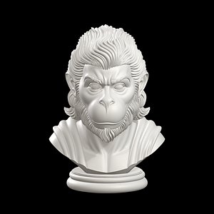 3D Monkey Bust model