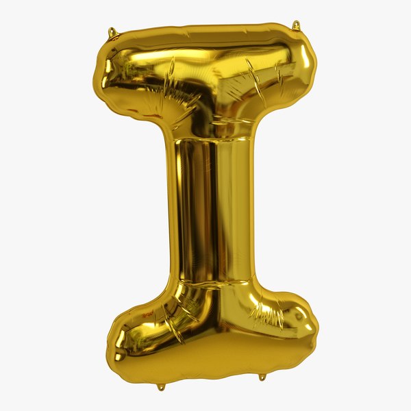 Balloon foil gold 3D model - TurboSquid 1362184