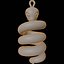 Alien Snake Pendant 3D Print Model