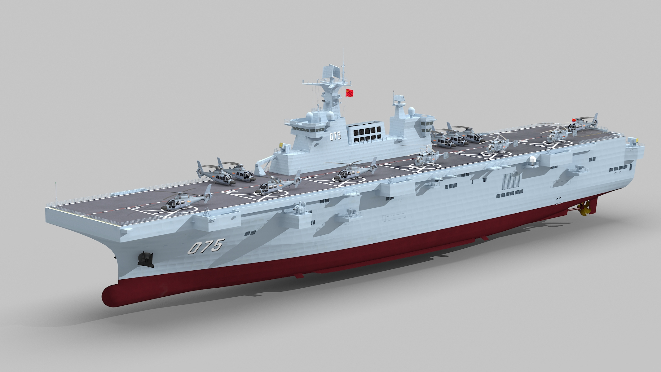 中国海军075型两栖攻击舰3D模型 - TurboSquid 1504155