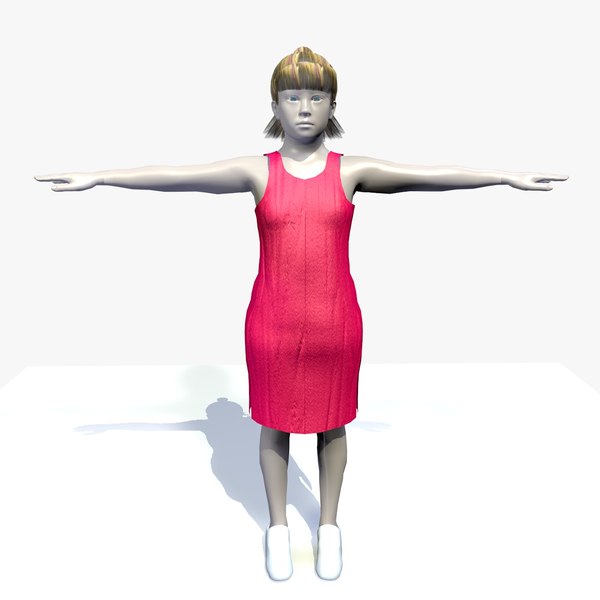 3d realistically female carol character body