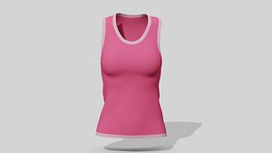 3D Woman sleeveless t-shirt