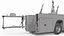 Freight Truck with Concrete Panel Semi Trailer Empty Rigged