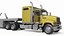 Freight Truck with Concrete Panel Semi Trailer Empty Rigged