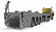 Freight Truck with Concrete Panel Semi Trailer Empty Rigged