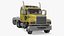 Freight Truck with Concrete Panel Semi Trailer Empty Rigged