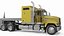 Freight Truck with Concrete Panel Semi Trailer Empty Rigged