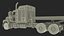Freight Truck with Concrete Panel Semi Trailer Empty Rigged