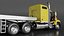 Freight Truck with Concrete Panel Semi Trailer Empty Rigged