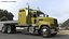 Freight Truck with Concrete Panel Semi Trailer Empty Rigged