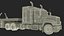 Freight Truck with Concrete Panel Semi Trailer Empty Rigged