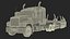 Freight Truck with Concrete Panel Semi Trailer Empty Rigged