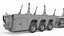 Freight Truck with Concrete Panel Semi Trailer Empty Rigged