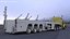 Freight Truck with Concrete Panel Semi Trailer Empty Rigged