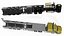 Freight Truck with Concrete Panel Semi Trailer Empty Rigged