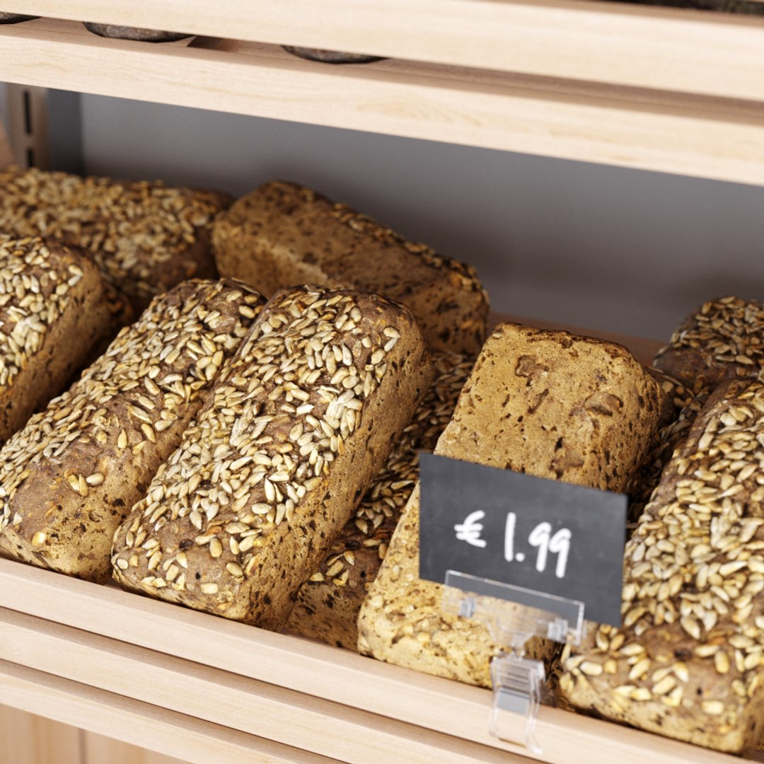 3D Bread Display Racks - TurboSquid 1218995