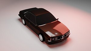 3D Classic German Coupe E24 6 Series 3D Model 3D model