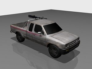 Armed pickup truck