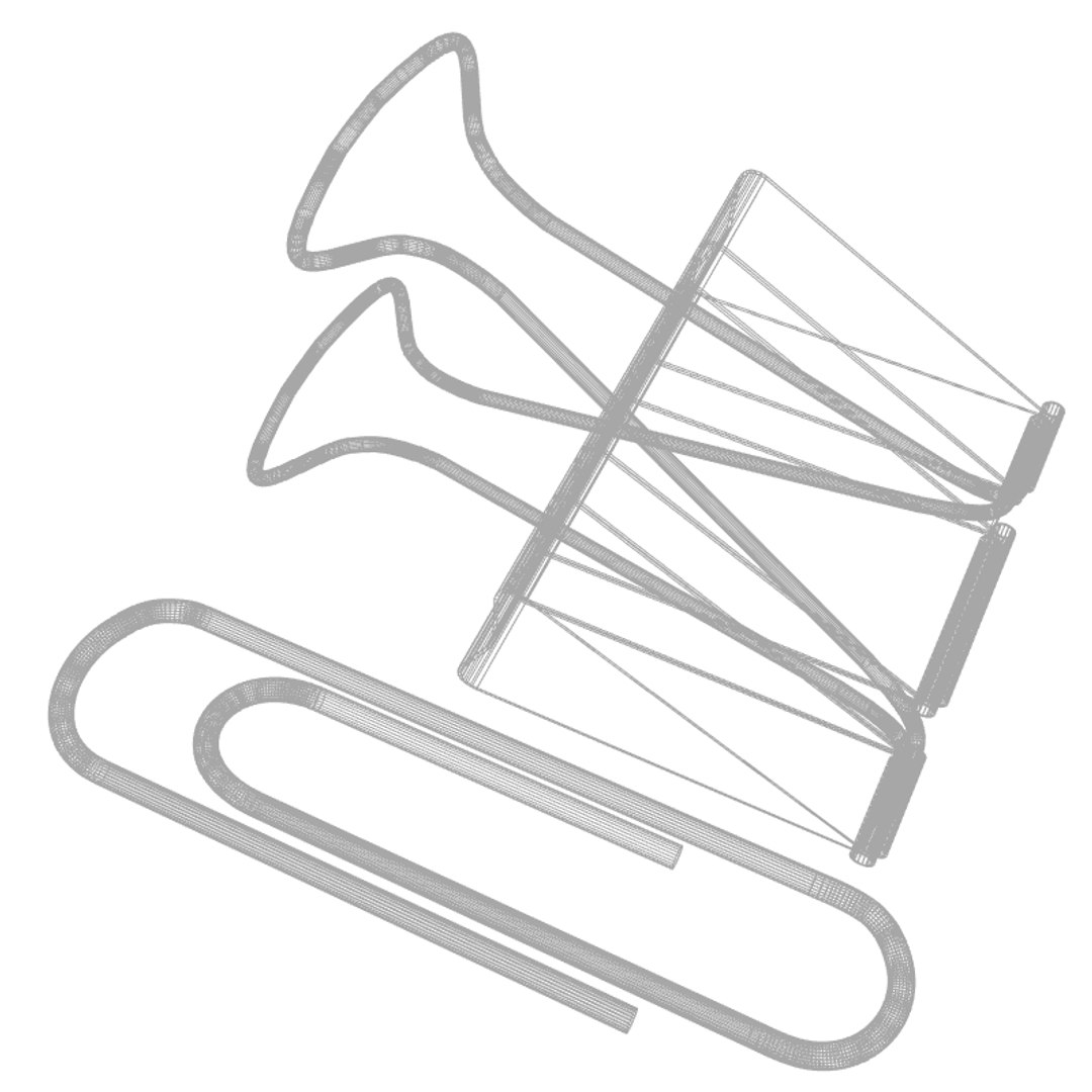 3d Model Paper Binder Clips
