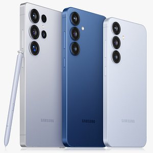 Samsung Galaxy S25 and S25 Plus and S25 Ultra v1 3D model