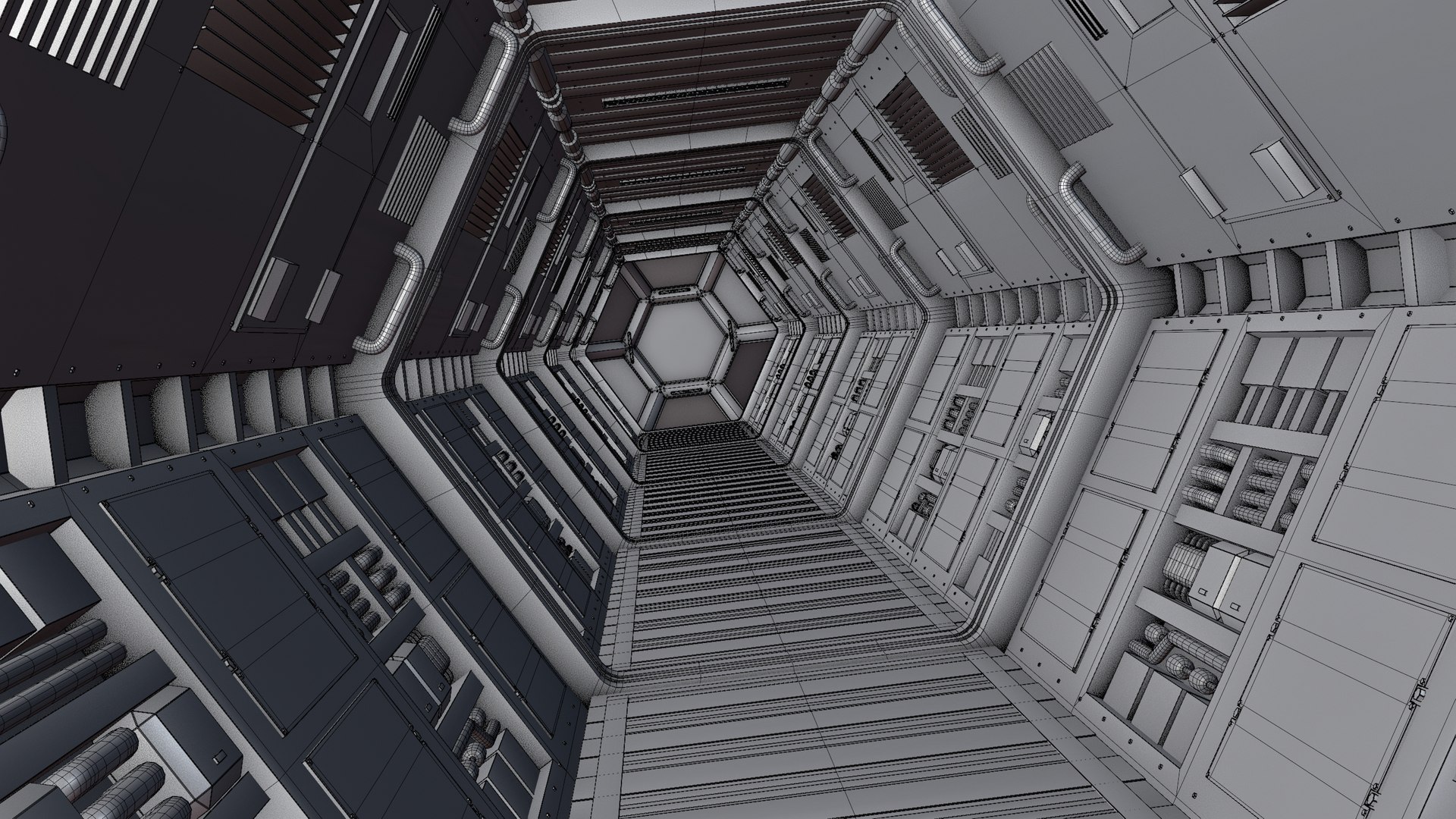 Space Station Corridor 3D model https://p.turbosquid.com/ts-thumb/H8/c2B1sA/eB/wireframe/png/1636600852/1920x1080/fit_q87/efc98e98e7a998304b8599abcecf376a18a4a147/wireframe.jpg