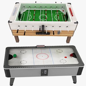 3D model foosball airhockey