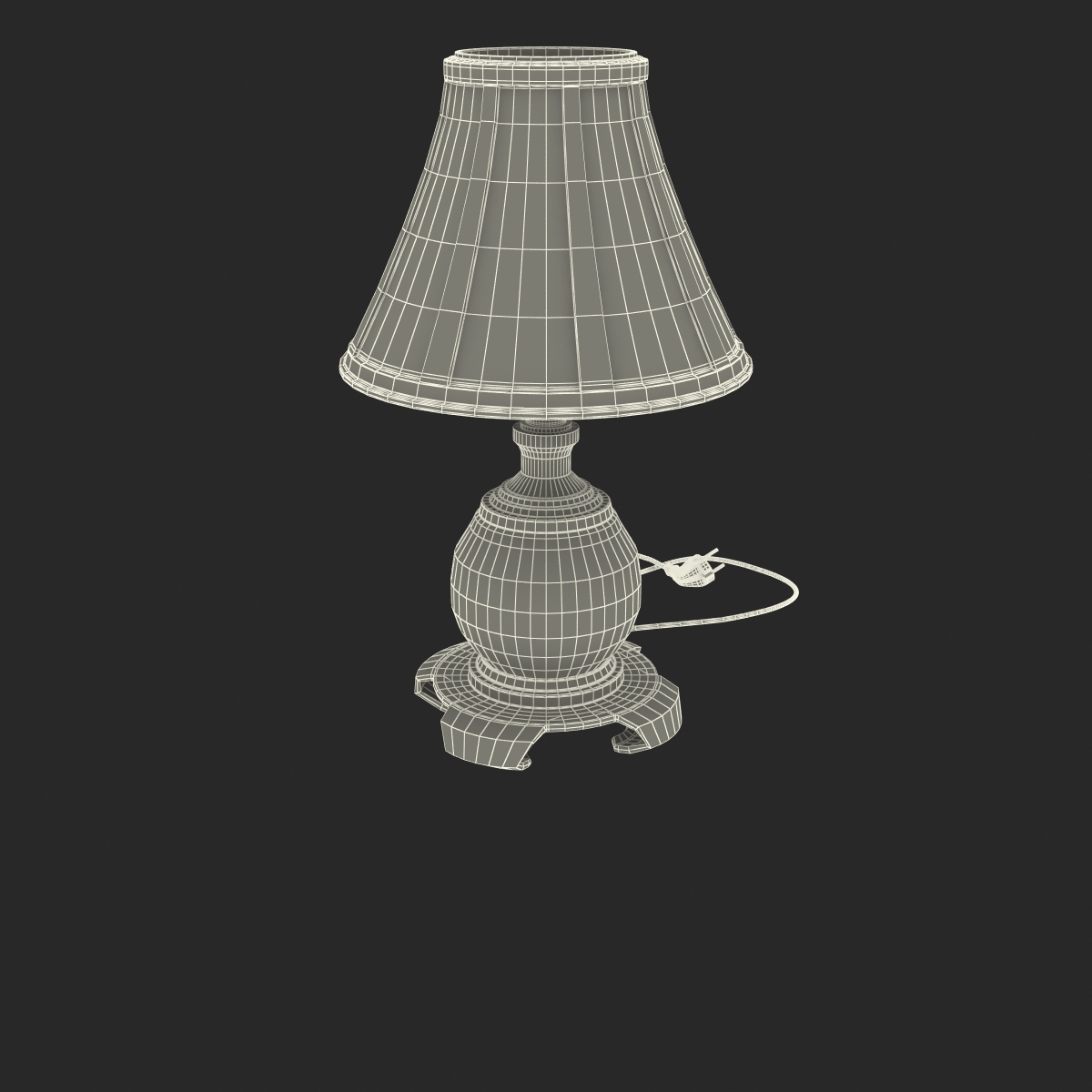 crystal accent table lamp 3d 3ds