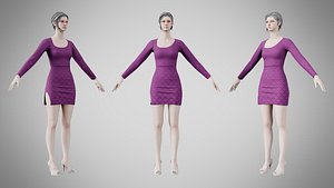 Dress 54 Tawny Port 3D model